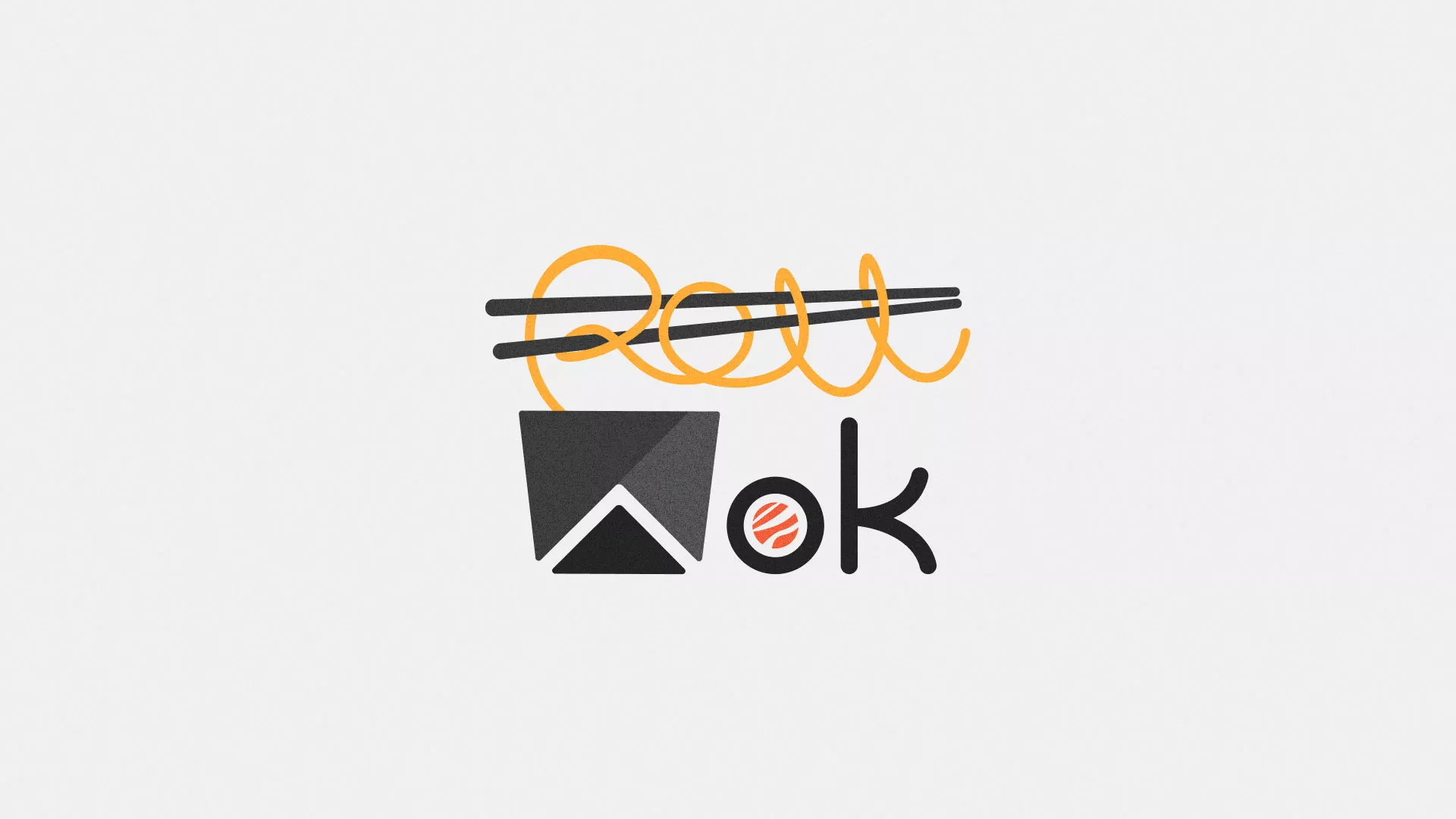 Разработка логотипа в Мысках для суши-бара «Roll Wok Club» Разработка логотипа в Мысках для суши-бара «Roll Wok Club»